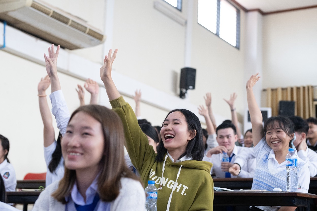 ‘2023 한국 알리기의 날’ 행사에 참가한 라오스국립대학교 한국어과 학생들